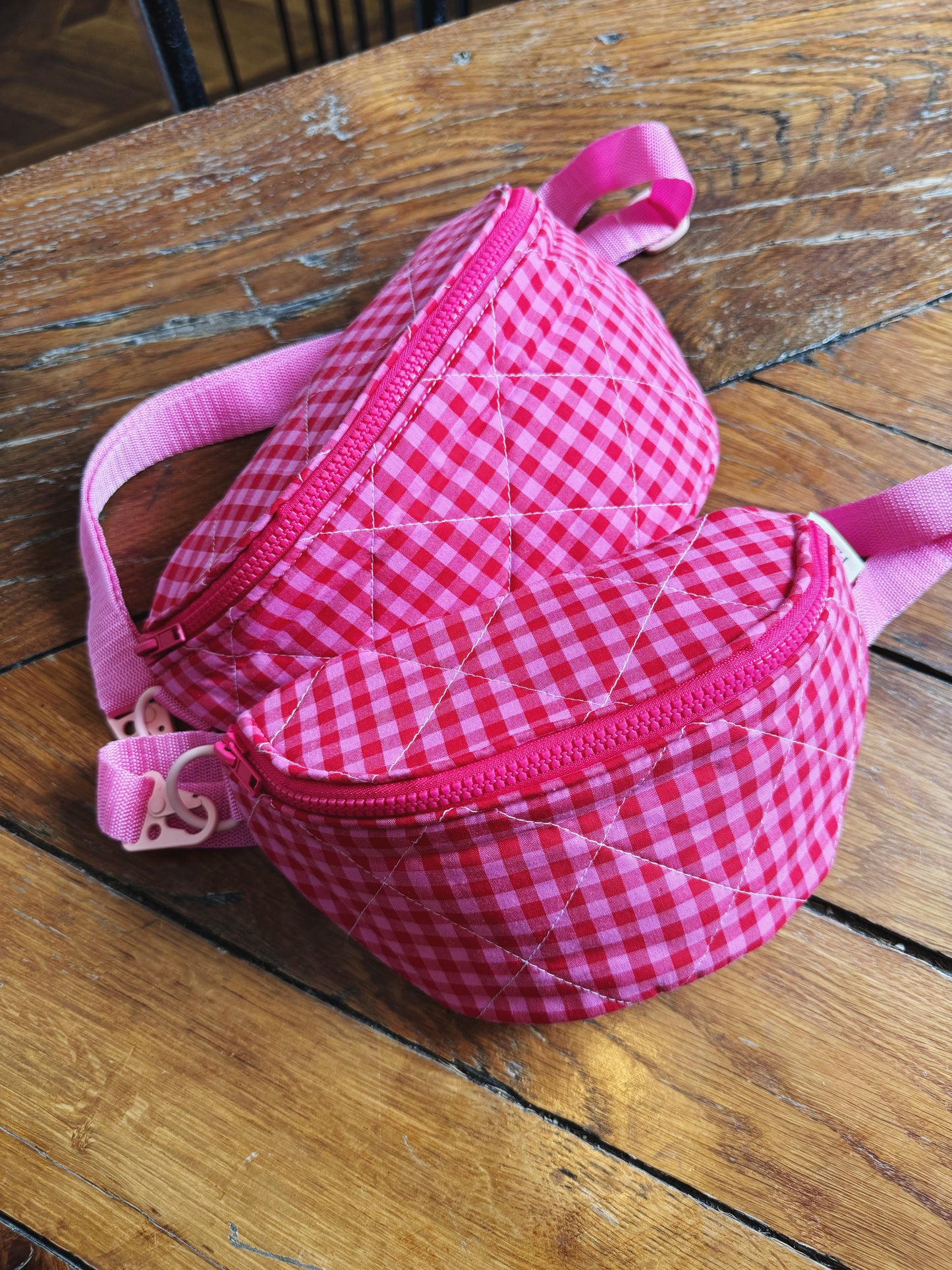 Bananes maxi et mini ~ vichy rouge & rose