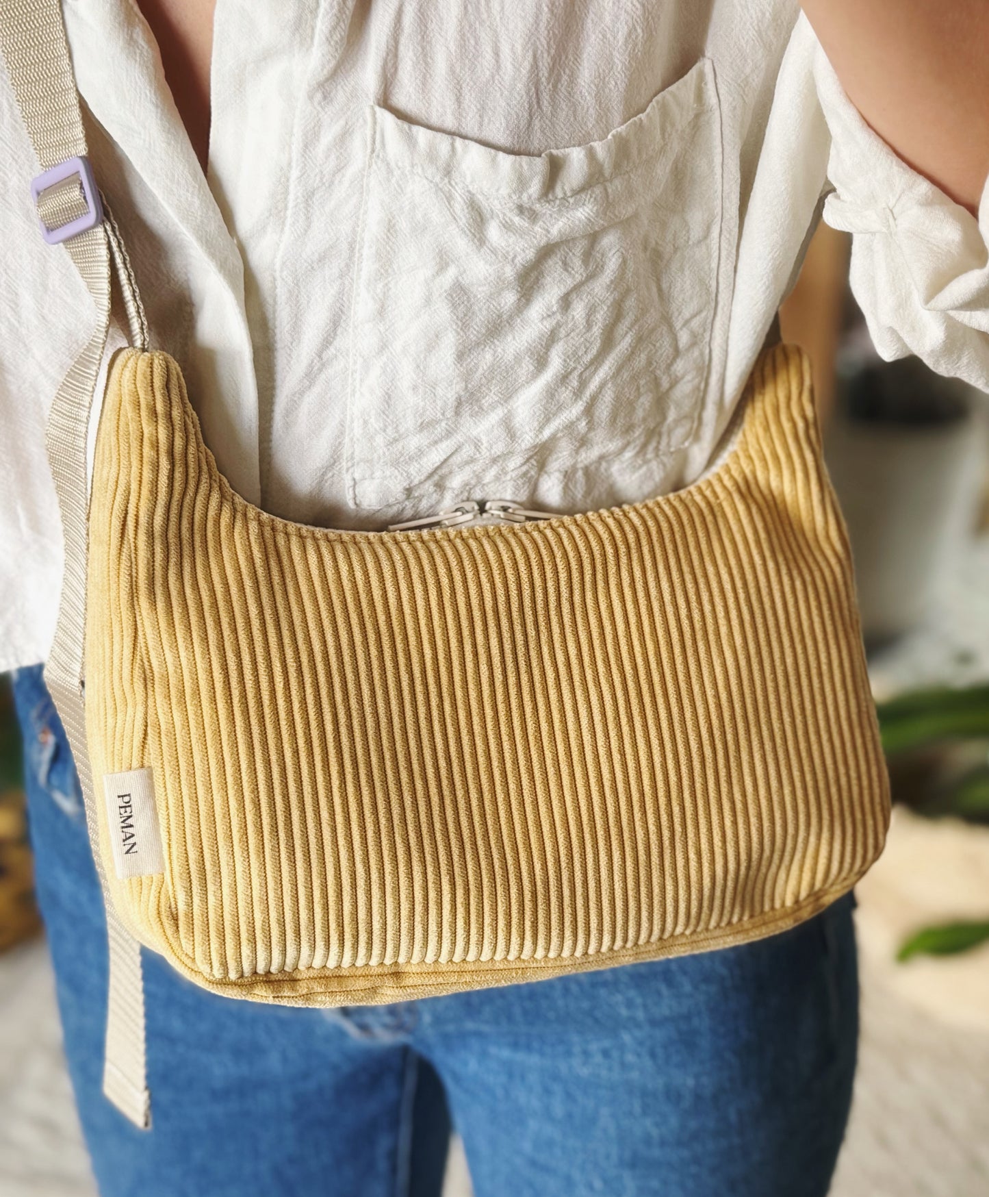 Sac biscuit ~ velours côtelé