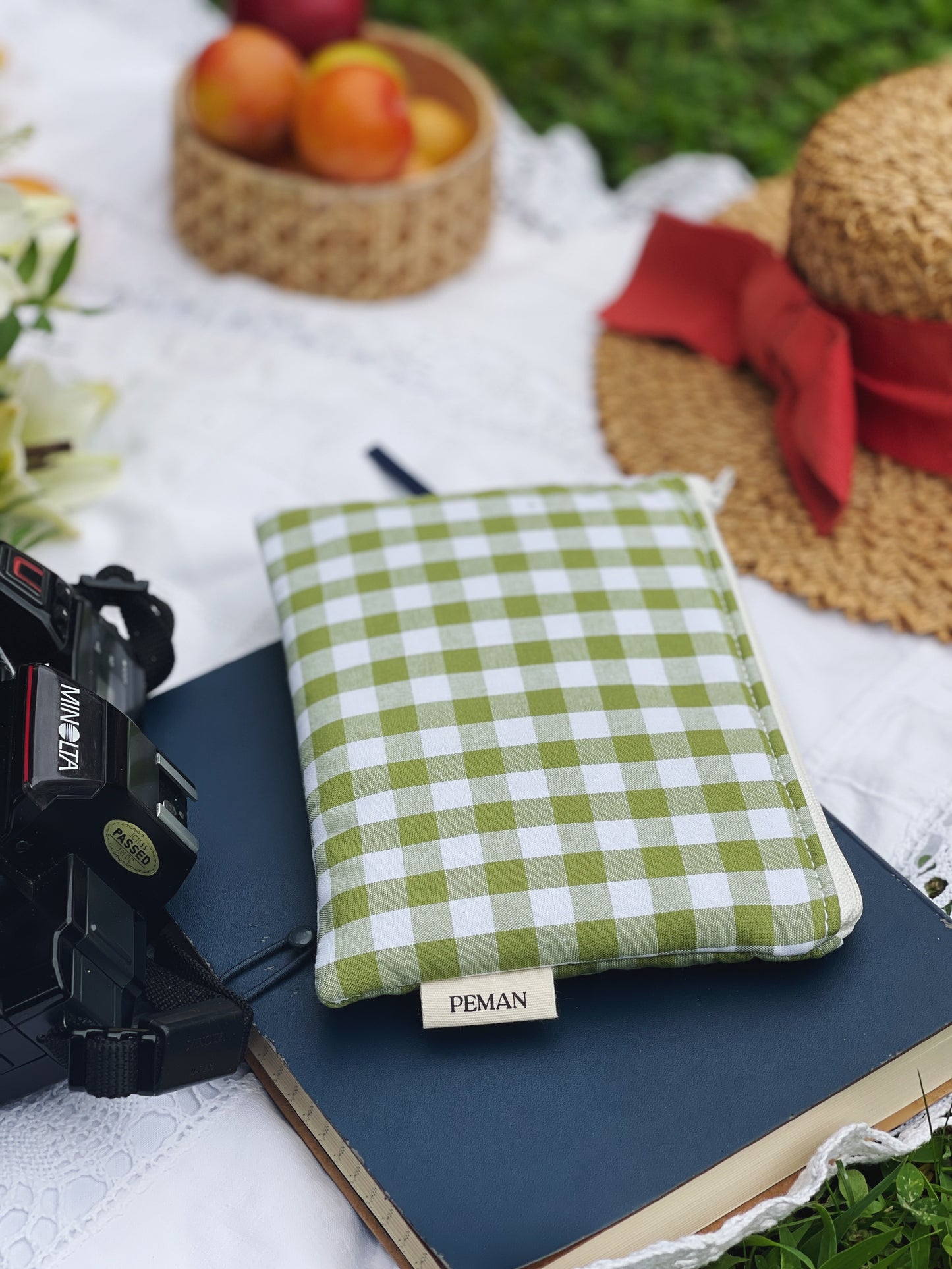 Pochette vichy vert