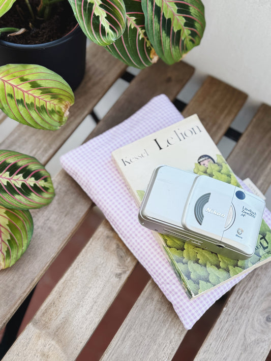 Housse de livre ~ vichy mauve