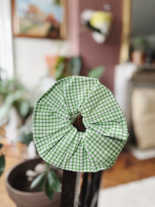 Chouchou vichy vert