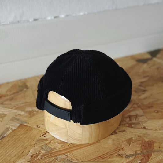 Docker • velours côtelé noir