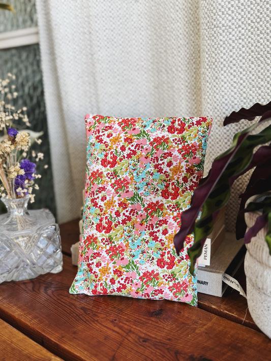 Housse de livre ~ fleurs rouges