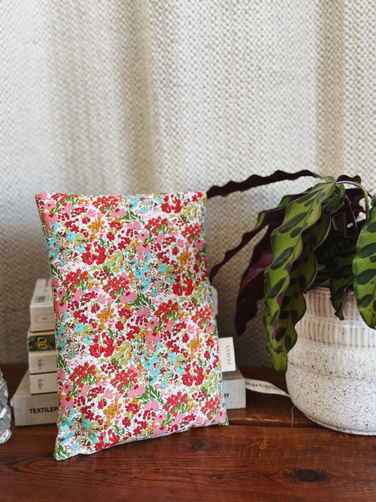 Housse de livre ~ fleurs rouges