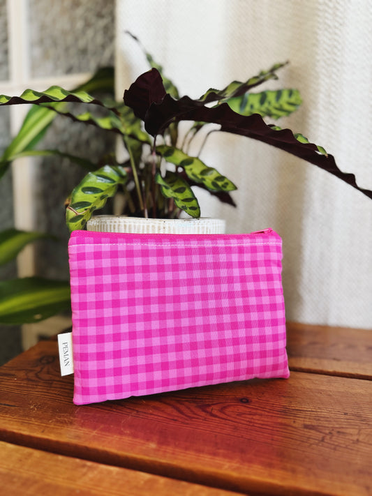 Pochette vichy rose