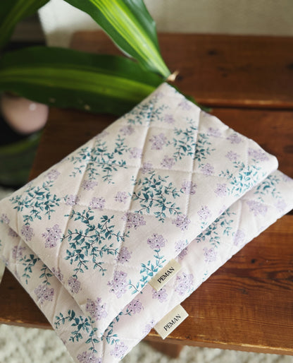 Housse de livre ~ floral mauve