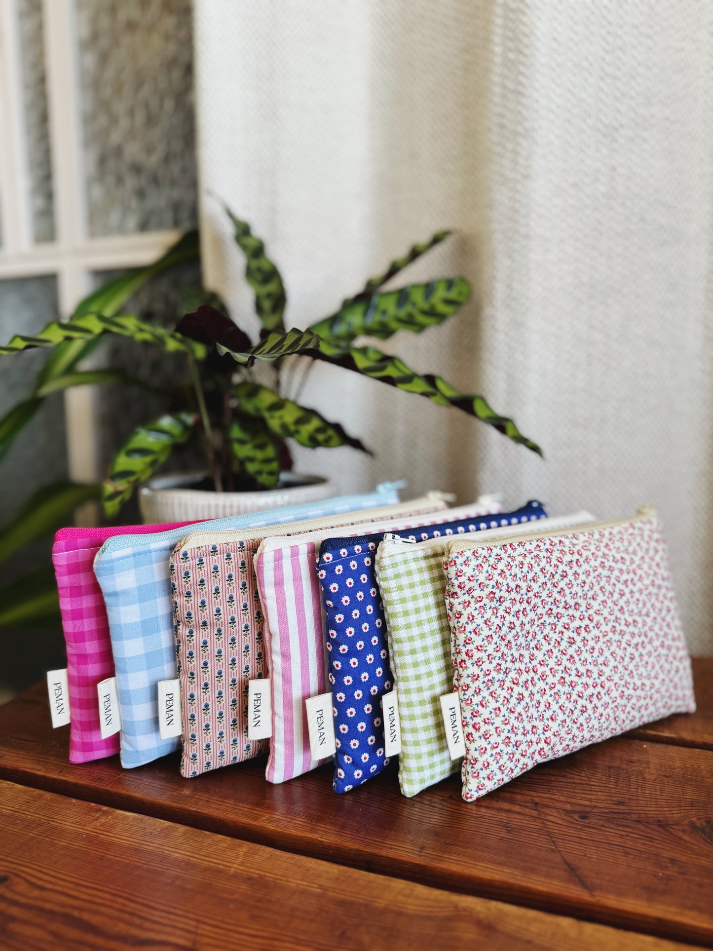 Pochette vichy rose