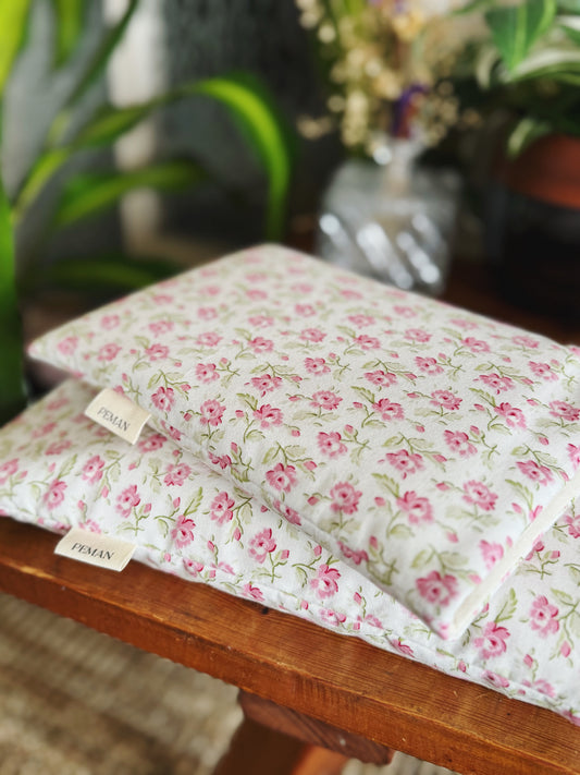 Housse de livre • fleurs roses