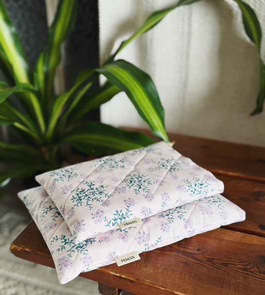 Housse de livre ~ floral mauve