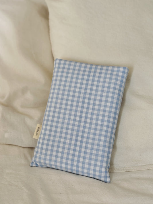 Housse de livre • vichy bleu