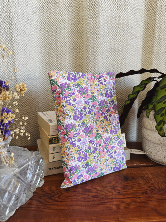 Housse de livre ~ fleurs violettes