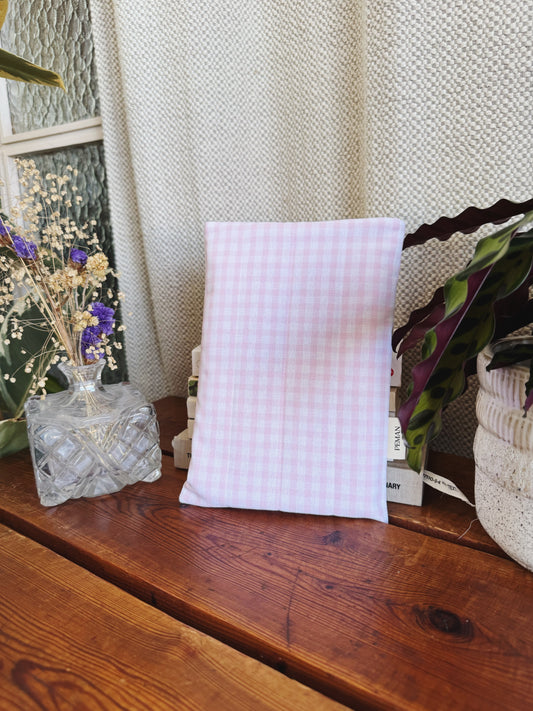 Housse de livre ~ vichy rose