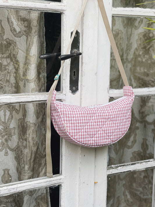 Sac halfmoon ~ vichy rose