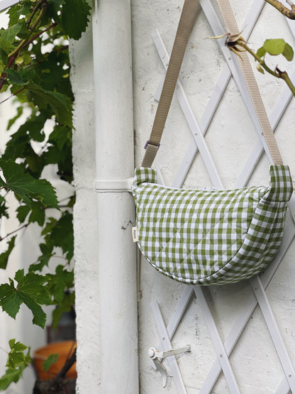 Sac halfmoon • vichy vert